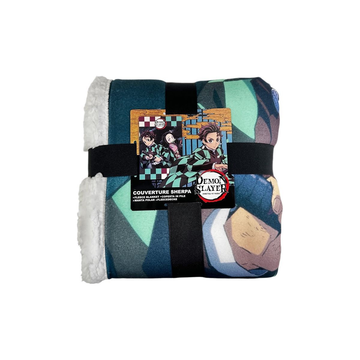 HOMADICT PLAID SHERPA DEMON SLAYER TANJIRO & NEZUKO BUSTE 100x150CM