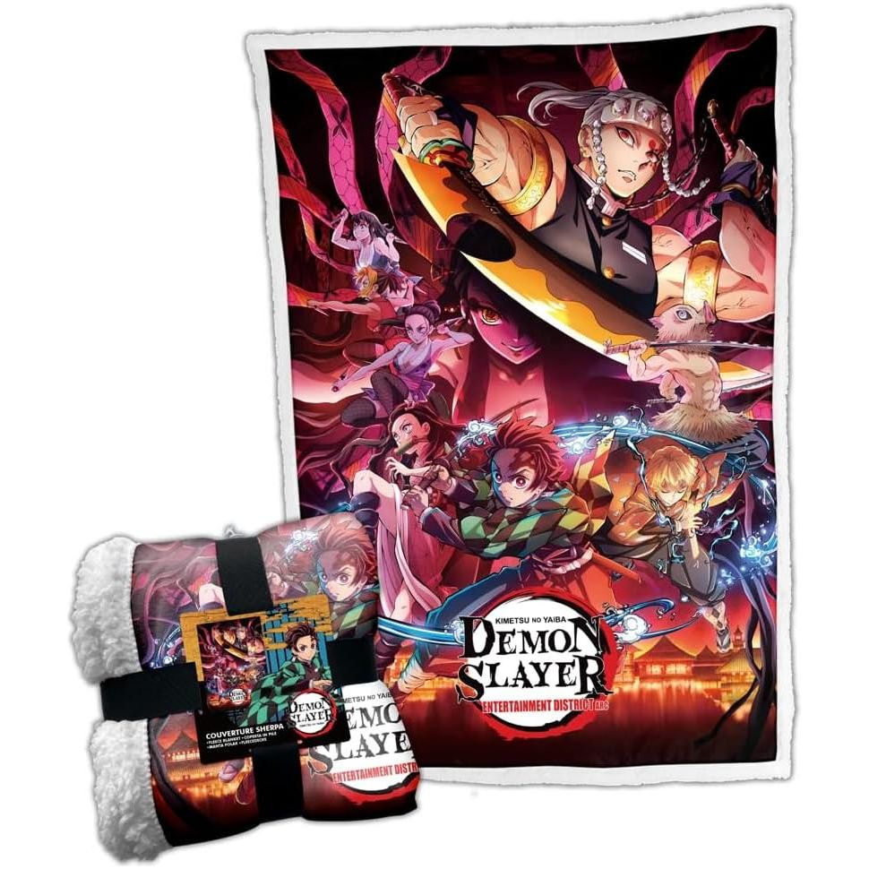 HOMADICT PLAID SHERPA 100X150 CM DEMON SLAYER YAIBA & CHARACTER 100X150CM