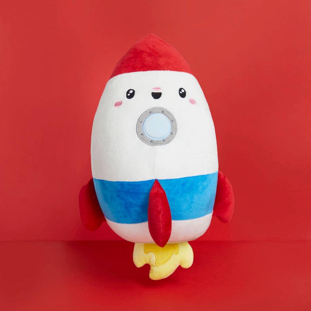 Coussin, Rocket, blanc/rouge, avec poche, polyester