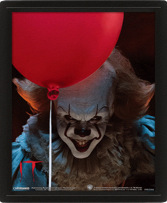 IT CARRE 3D LENTICULAIRE PENNYWISE EVIL FLIP GRATUIT GOODIES
