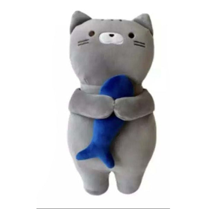 Peluche - Chat kawaii avec un poisson