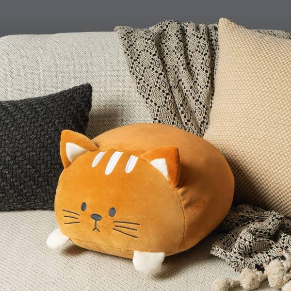 Coussin, Kitty, marron, polyester