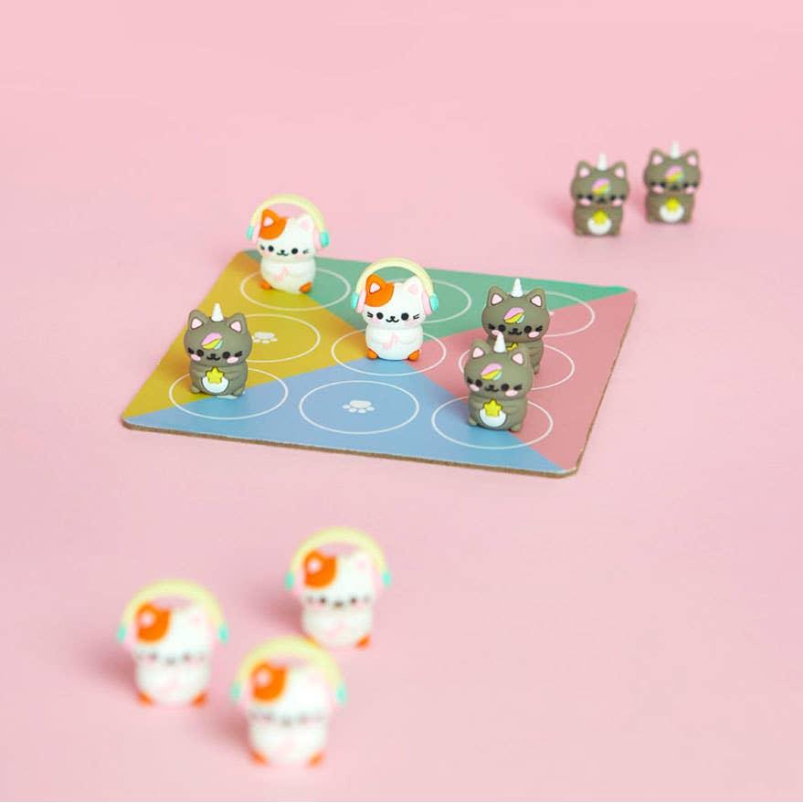 Jeu de plateau Kawaii Tic Tac Toe, plastique/carton