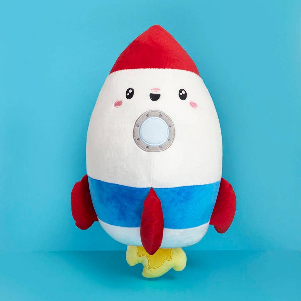 Coussin, Rocket, blanc/rouge, avec poche, polyester