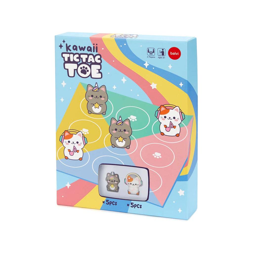 Jeu de plateau Kawaii Tic Tac Toe, plastique/carton