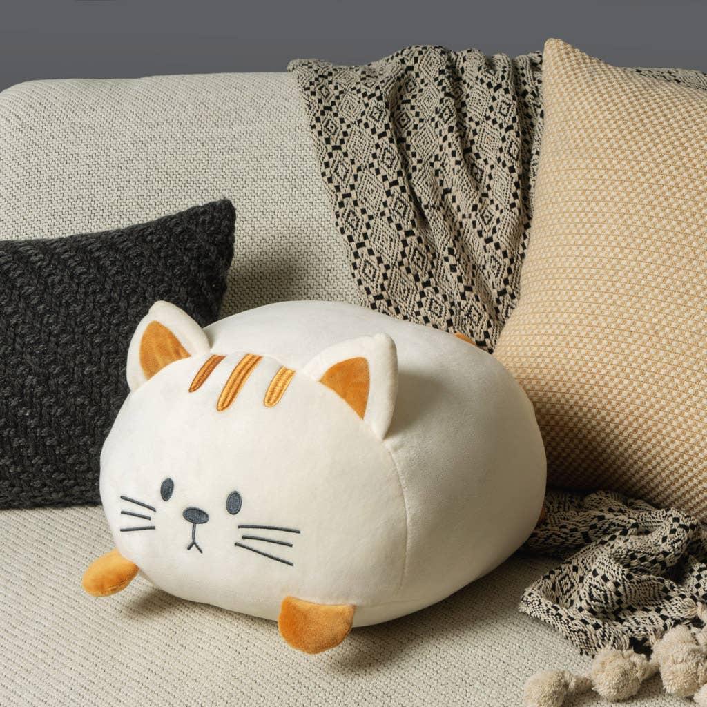 Coussin, Kitty, blanc, polyester