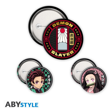DEMON SLAYER Pack de 3 Badges