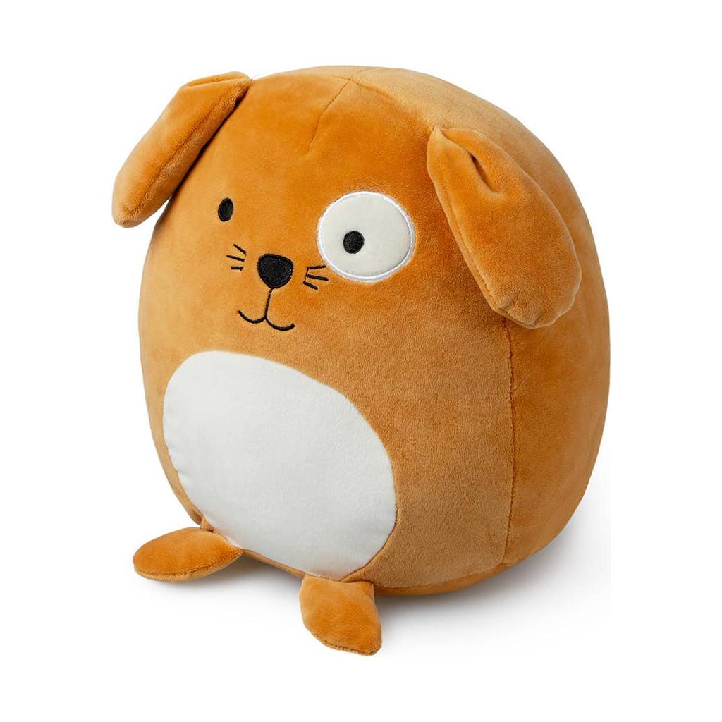 Coussin, Woof ! , marron, polyester