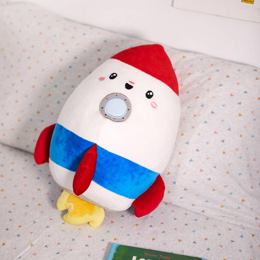 Coussin, Rocket, blanc/rouge, avec poche, polyester