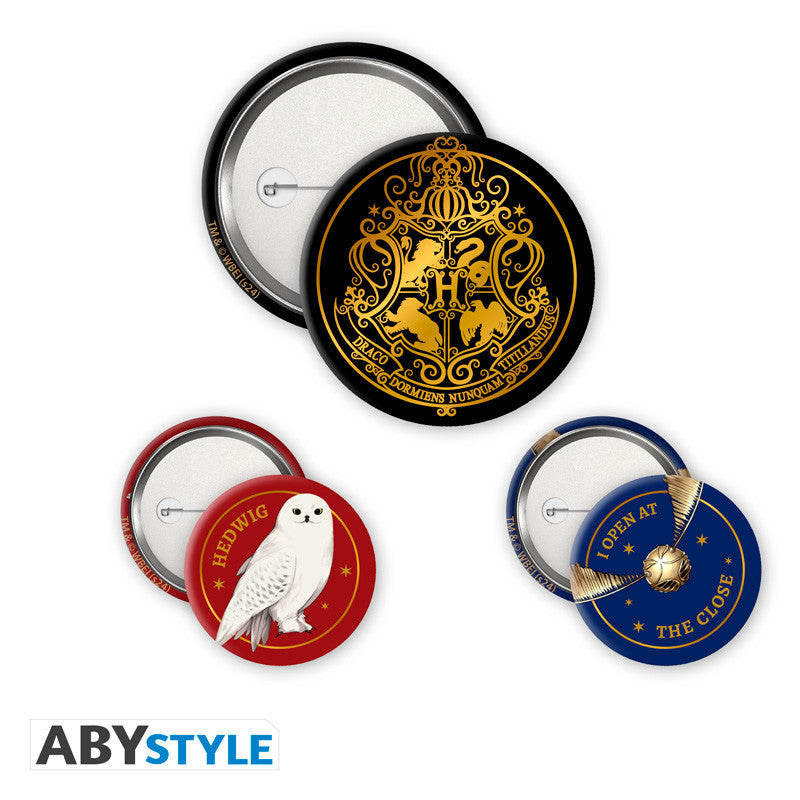 HARRY POTTER Pack de 3 Badges