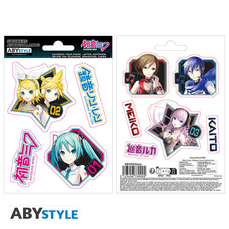 HATSUNE MIKU - Stickers - 16x11cm/ 2 planches - Personnages