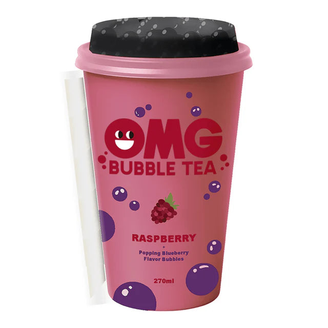 OMG Bubble Tea Raspberry and Blueberry