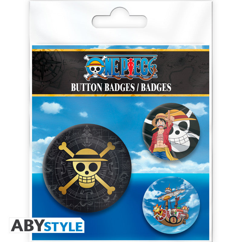 ONE PIECE Pack de 3 Badges