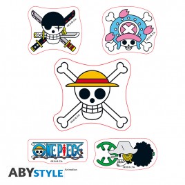 ONE PIECE - Stickers - 16x11cm/ 2 planches - Skulls équipage Luffy