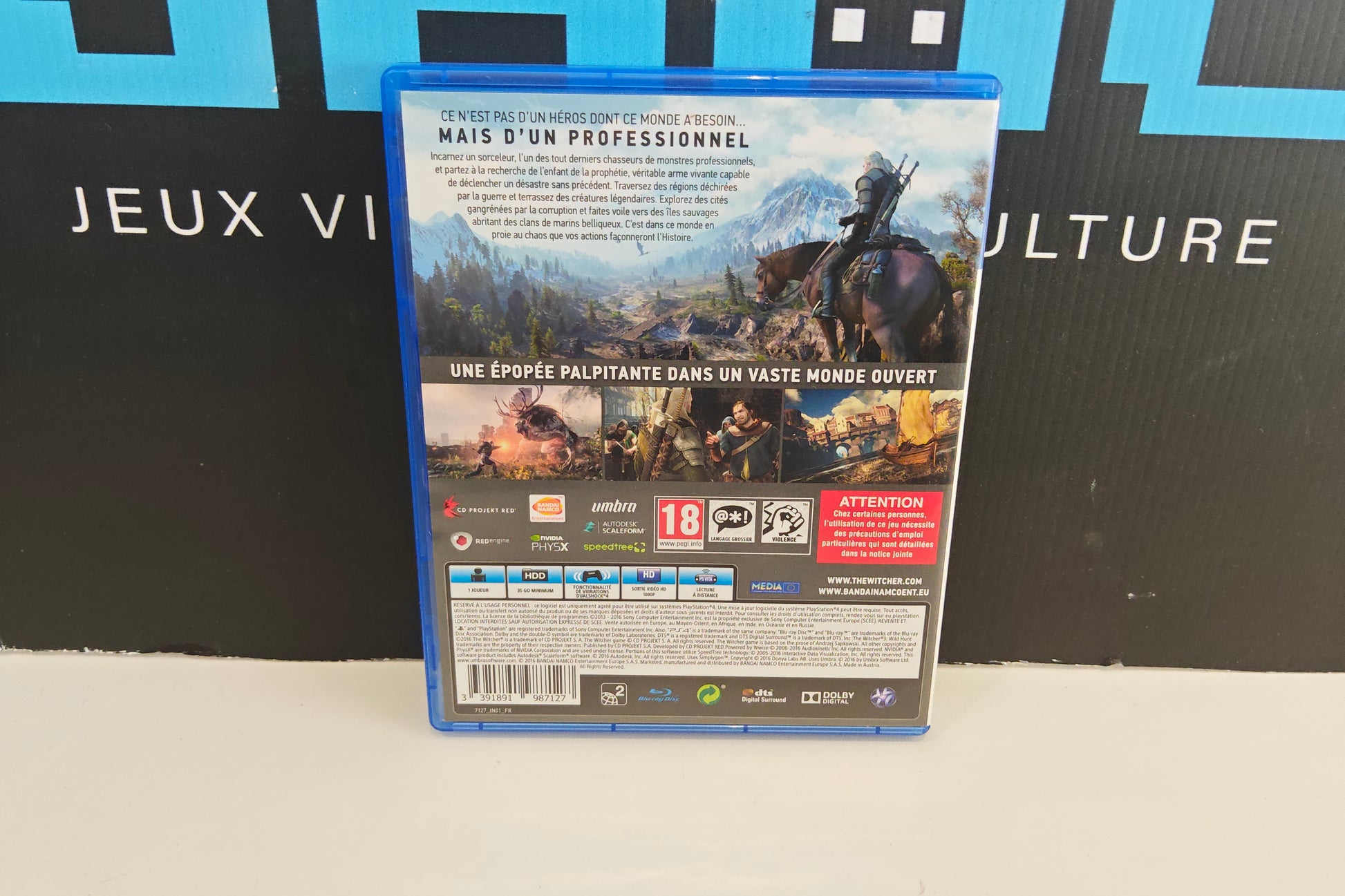 The Witcher 3 : Wild Hunt  – PS4