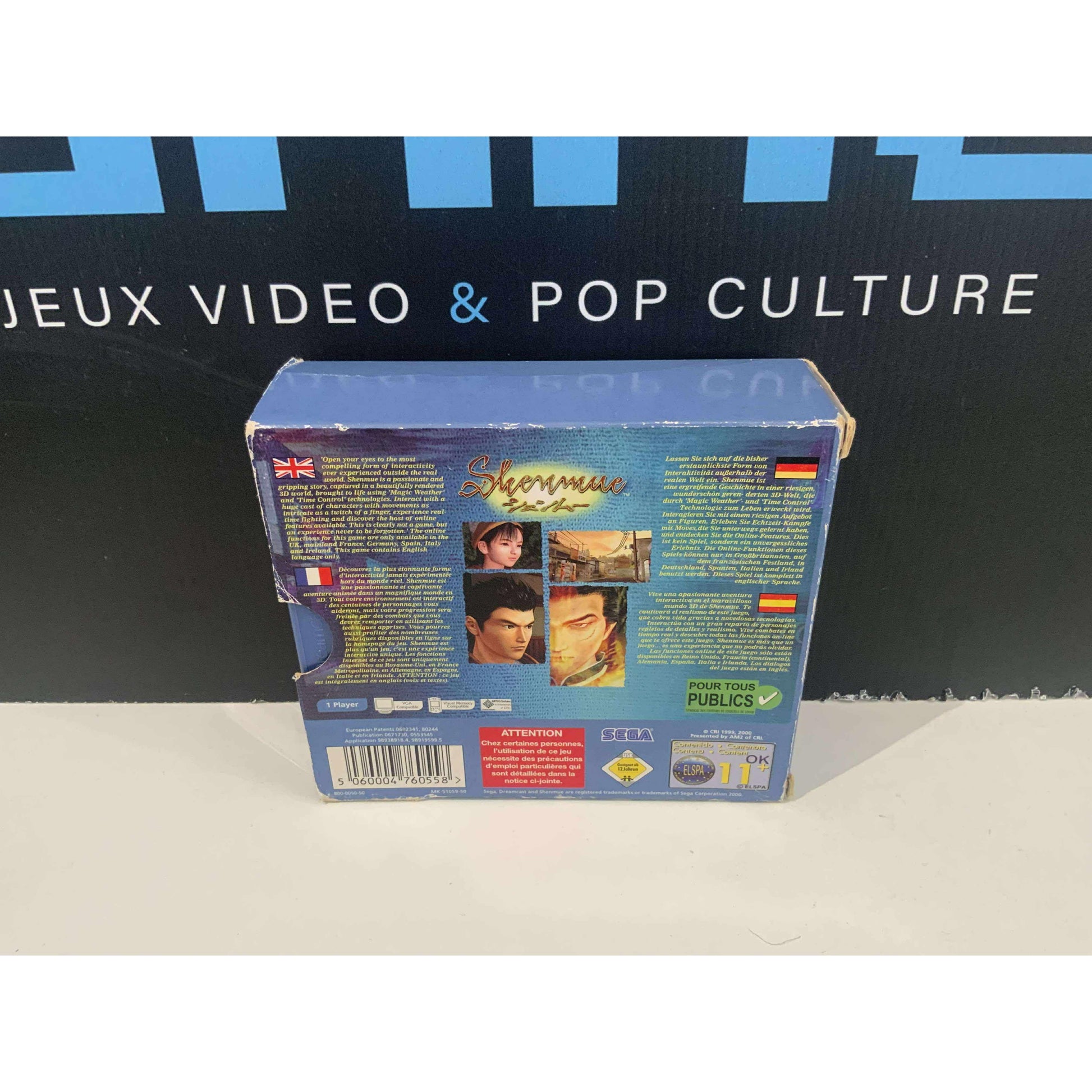 Shenmue Dreamcast BE Complet