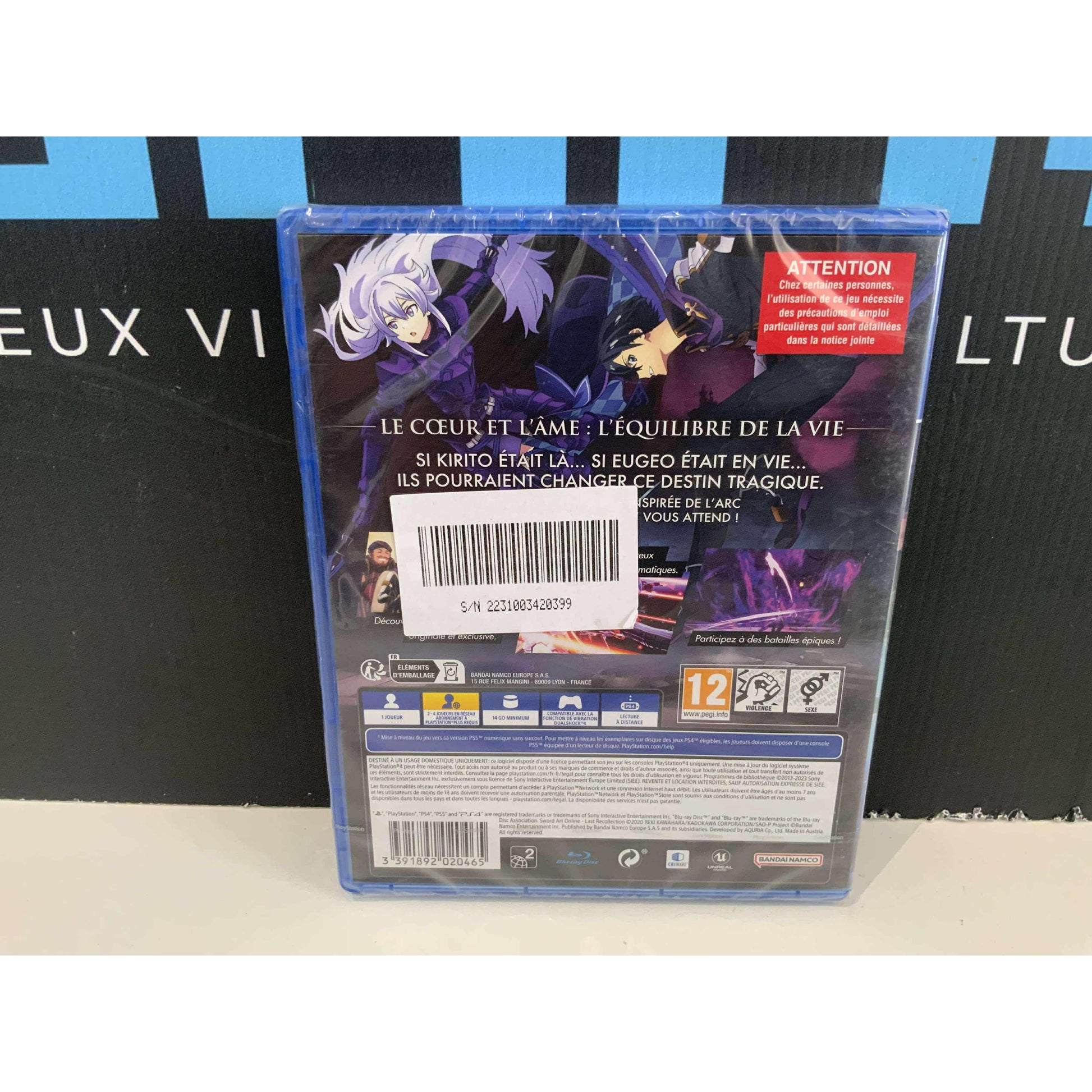Sword Art Online: Last Recollection – PS4 Neuf