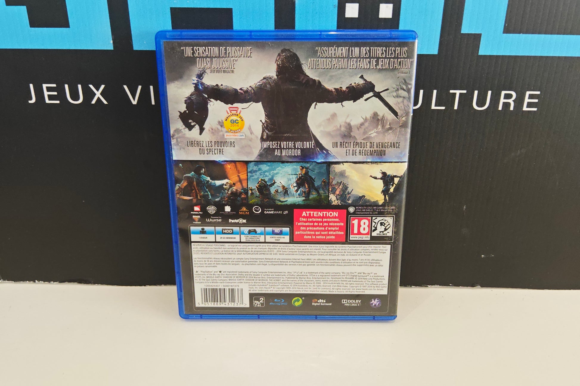 La Terre du Milieu : L'Ombre du Mordor – PS4